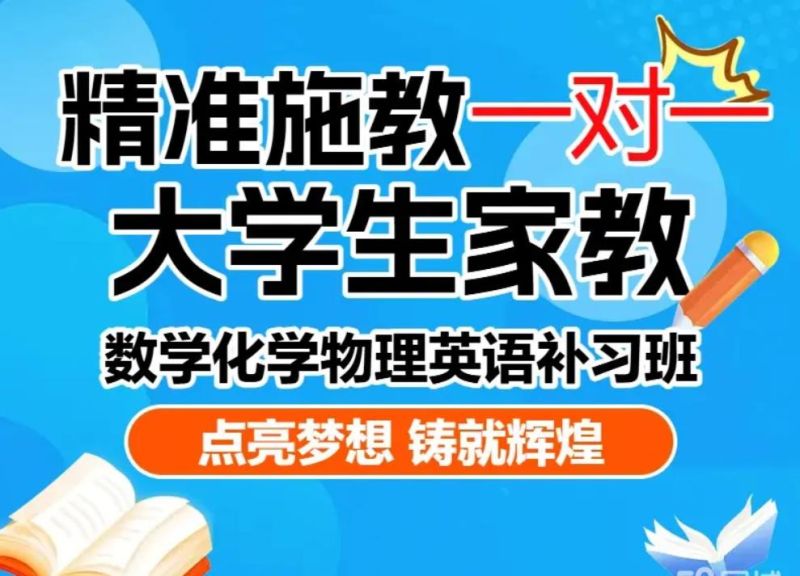 阜宁大学生暑期找补习一对一补课辅导教学上门全县学霸可拼班拼课补课辅导家庭补习书写监督作业陪读假期陪学到家一对一辅导 2